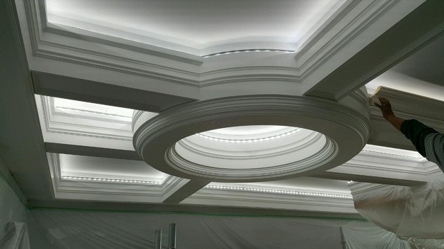 Example of a trendy home design design in New York