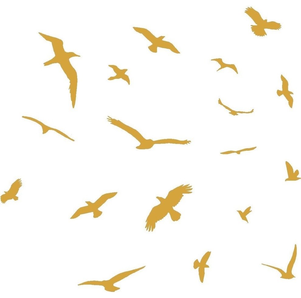 Flock of Birds Flying Wall Decals Stickers Peel and Stick Wall Art ...