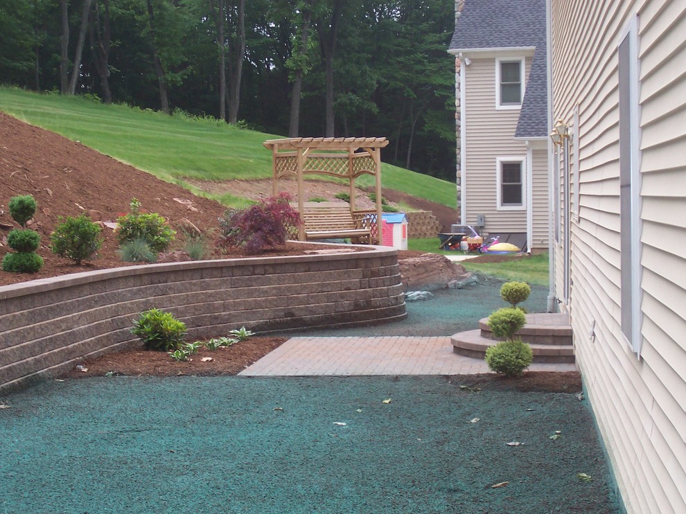 Patio - backyard brick patio idea with no cover