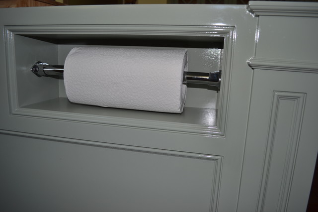 kitchen island sink paper towel holder