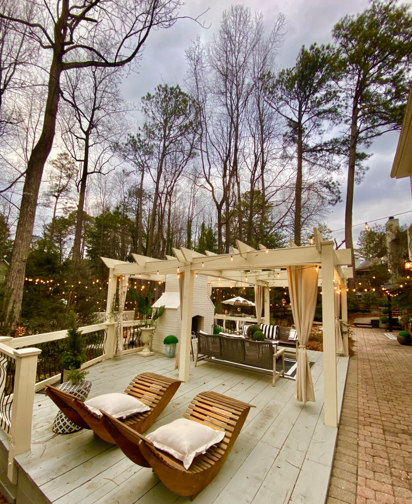 Hot Tub Spa Surround/Patio Pergola with Fireplace