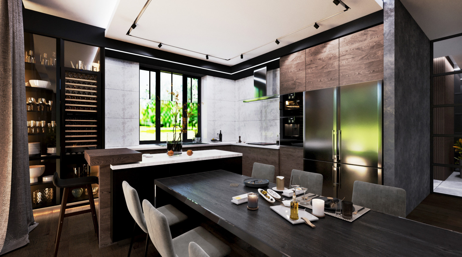 Чувство стиля. Кухня-Гостиная-Столовая.