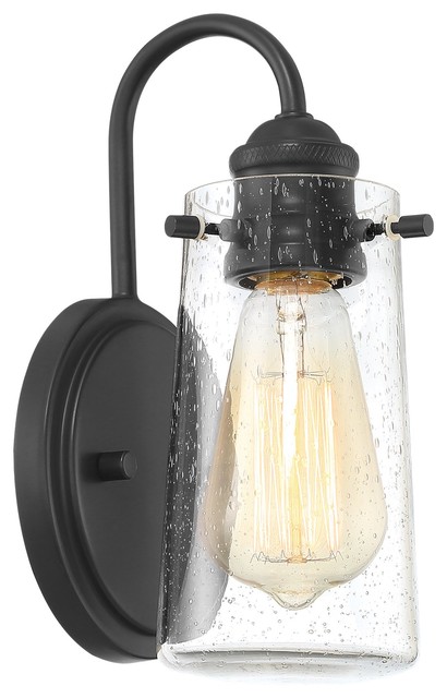 Kira Home Rayne Modern Wall Sconce Bathroom Vanity Seeded Glass Wall Sconce Bathroom Vanity