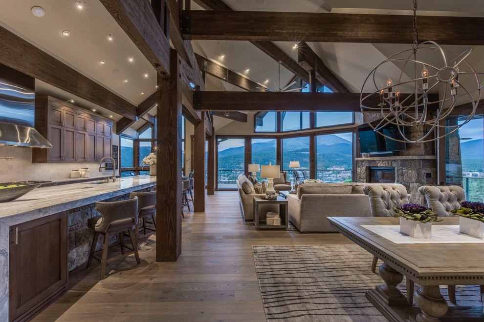 Living room - transitional living room idea in Denver