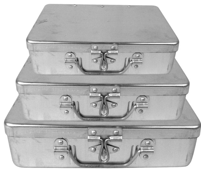 3 Piece Aluminum Storage Box with Lockable Clasp by Stalwart ...