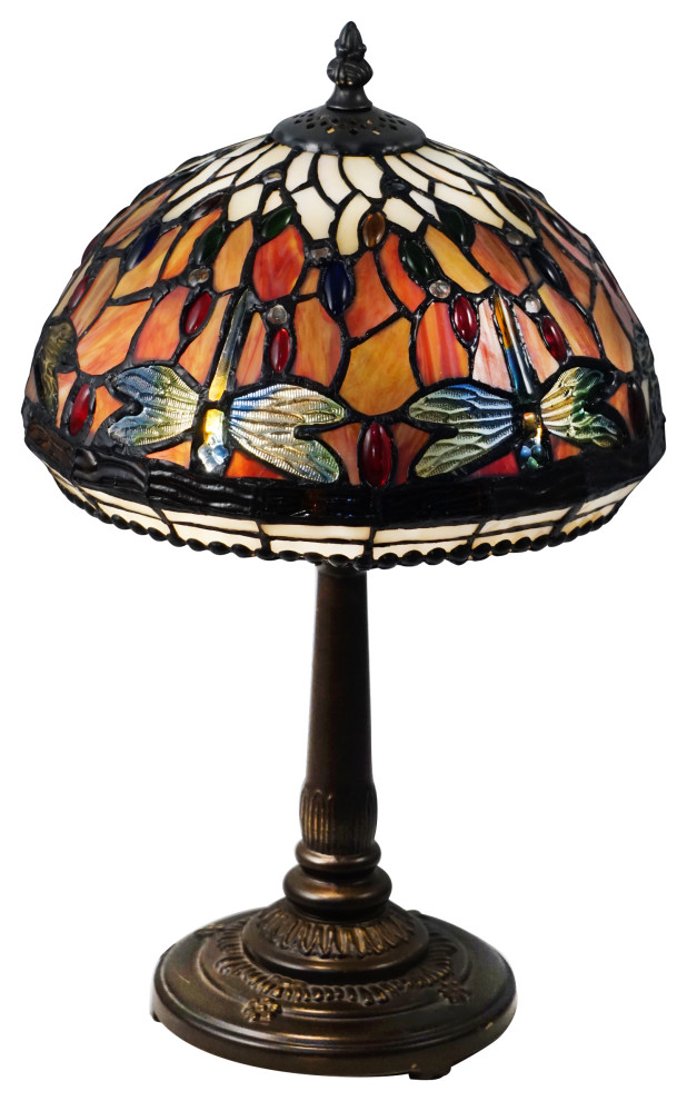 dale tiffany dragonfly lily table lamp