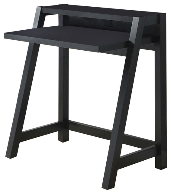 Black Modern Laptop Computer Desk With Top Shelf Desks And Hutches Black Modern Laptop Computer Desk With Top Shelf Desks And Hutches
