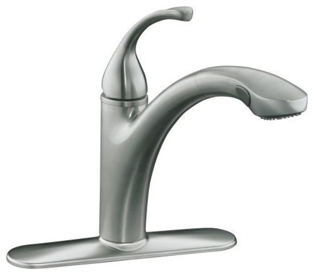 Kohler Forte Single Hole Or 3 Kitchen Sink Faucet Vibrant Stainless
