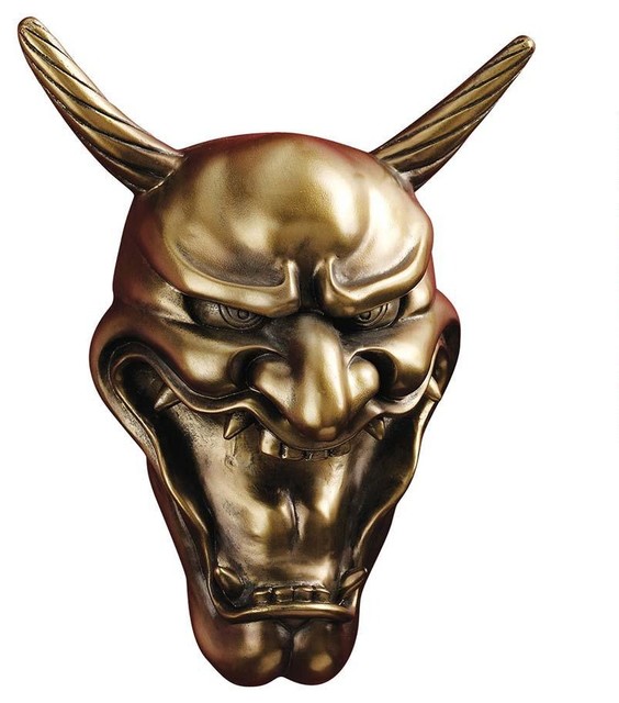 Traditional Kagura Hannya Demon Mask Wall Sculptures Wall Sculptures