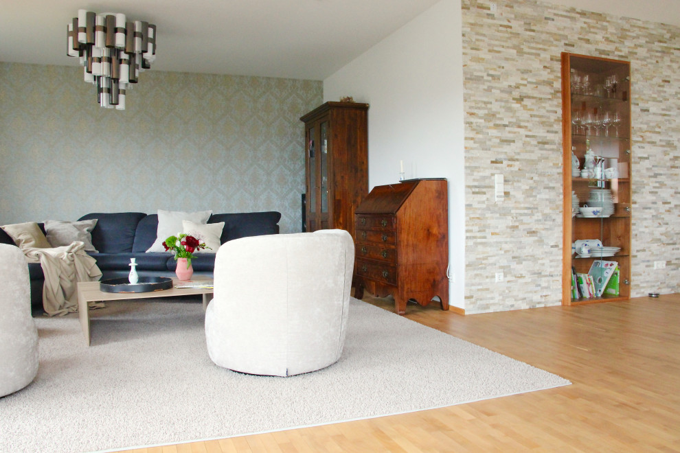 Eklektisches Wohnzimmer in Frankfurt am Main