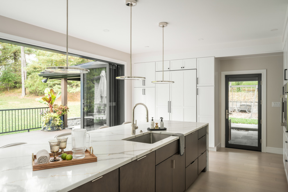 Warm Modern Kitchen Designed for Hosting - Modern - Kitchen ...