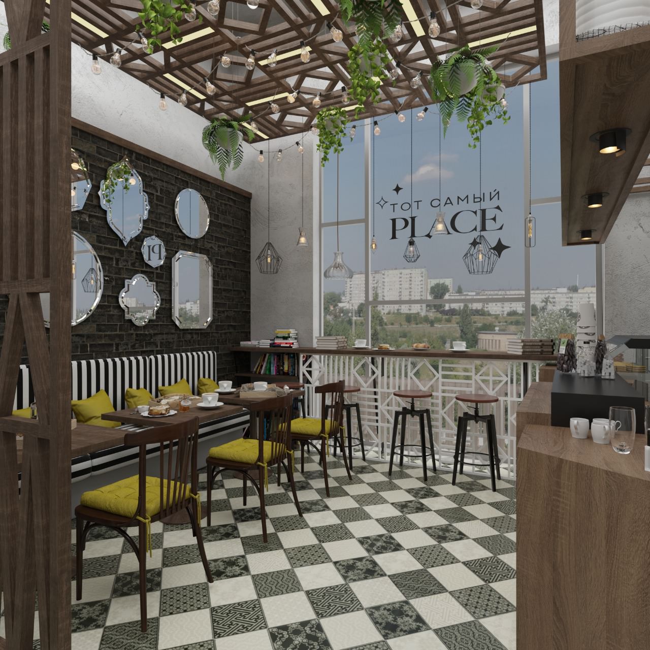 Дизайн-проект интерьера кофейни тот самый PLACE