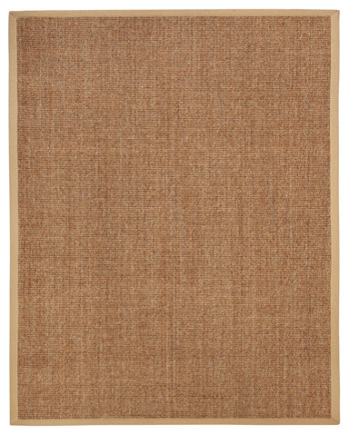 Anji Sisal Kingfisher Rug with Khaki Border - 8' x 10'