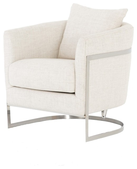 cream modern accent chair