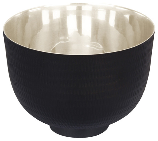 Black Kaas Medium Decorative Bowl, Silver