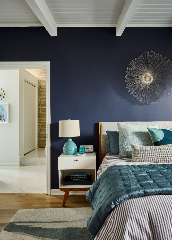Example of a 1960s bedroom design in Atlanta
