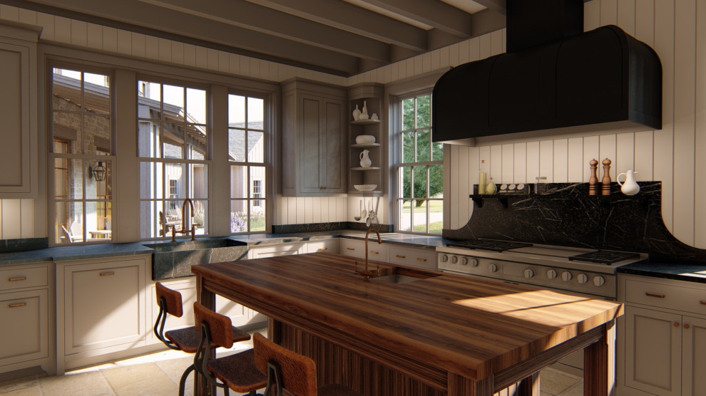 Kitchen - rustic kitchen idea in Austin