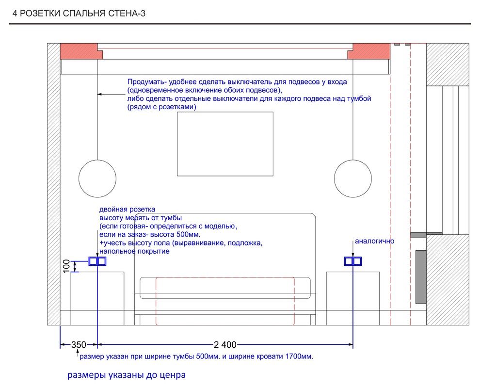 Спальня с гардеробом 19,7 кв.м. (Москва)