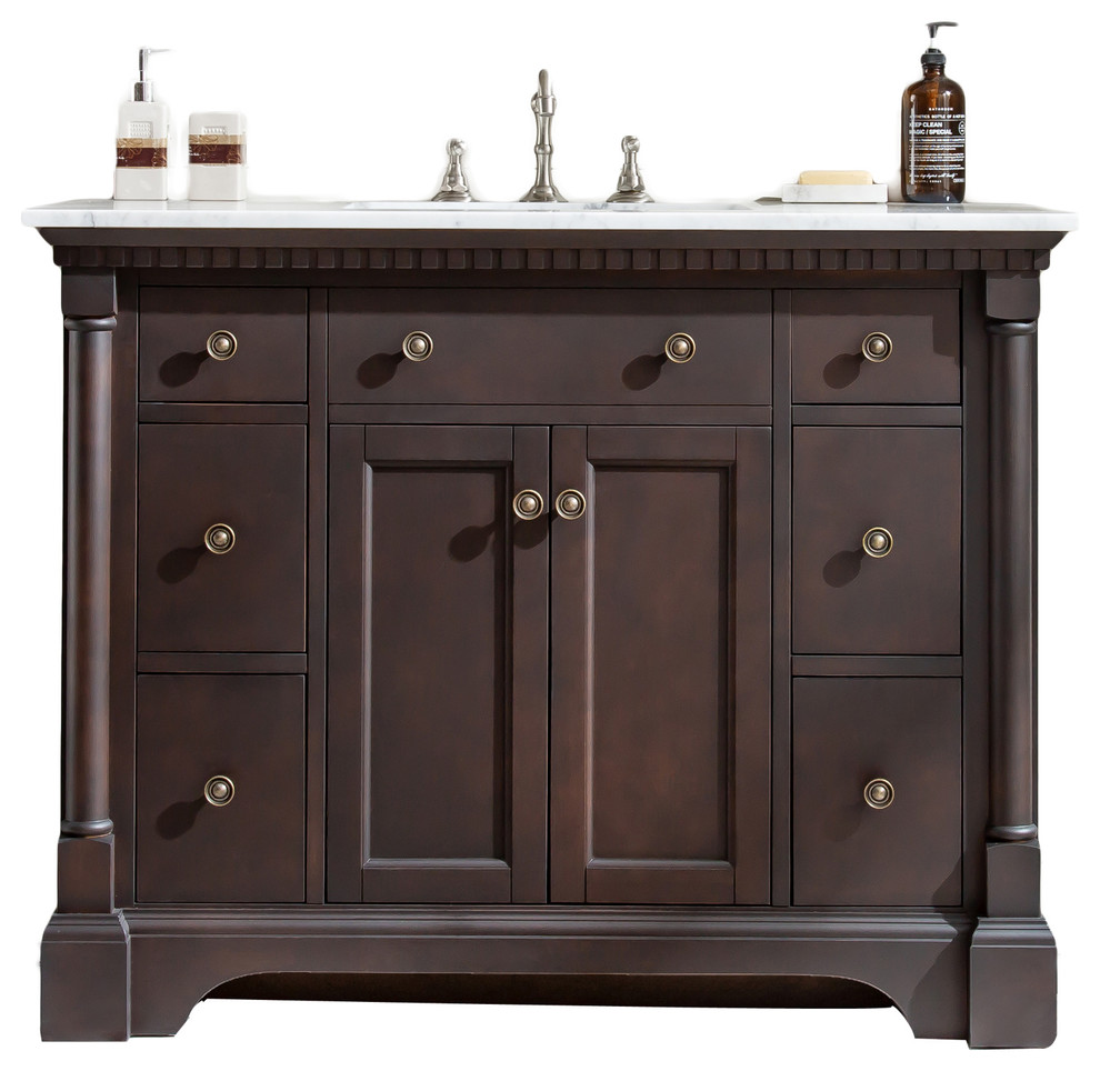 Eviva Preston 43" Bathroom Vanity Traditional Bathroom Vanities And
