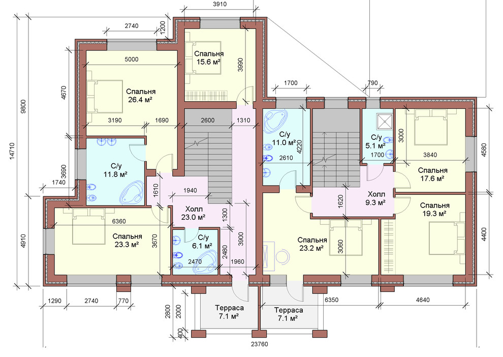 Проект двухквартирного дома