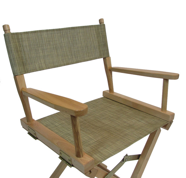 Vinyl Mesh Director's Chair Replacement Cover Set Only, Flat Stick Contemporary Outdoor