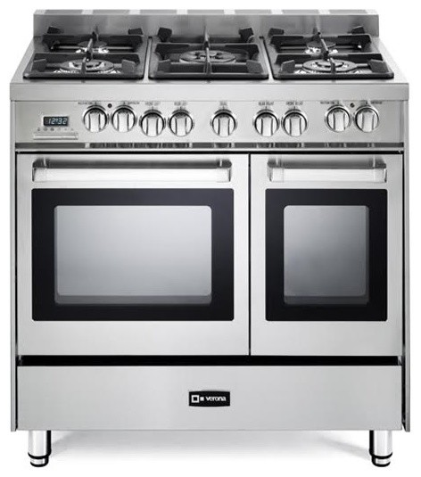 Verona Double Oven Range, Stainless Steel, 36"