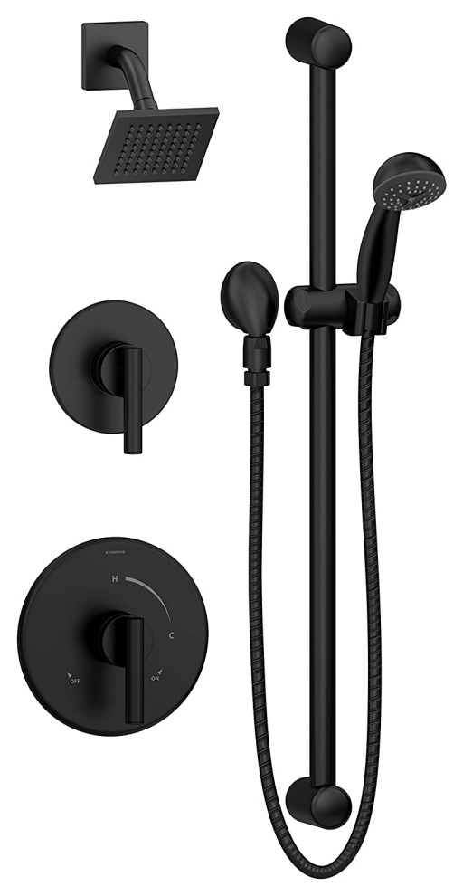 Dia Shower Trim Kit, Hand Spray Two Handle, Single Spray Contemporary