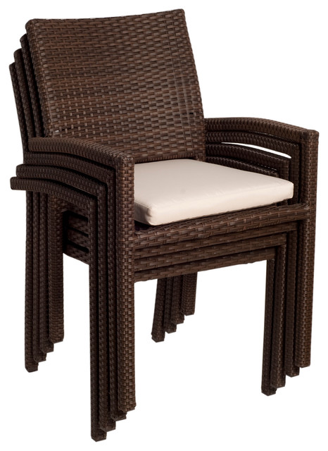 Liberty 4-Piece Patio Armchair Set | High Quality Wicker | Ideal for Outdoors