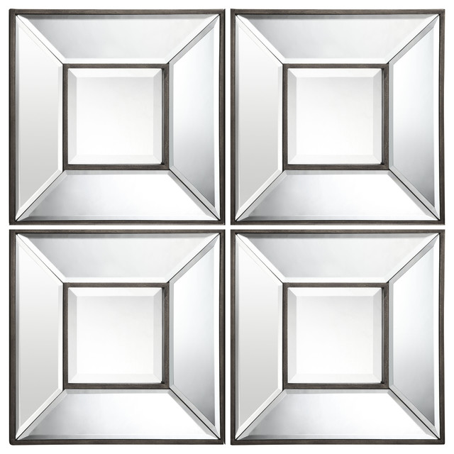 Wall Mirror Set olivia mirror, set of 4 - contemporary - wall mirrors -cooper Wall Mirror Set olivia mirror, set of 4 - contemporary - wall mirrors -cooper