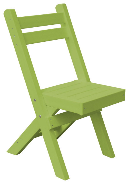 Poly Lumber Coronado Folding Bistro Chair, Tropical Lime