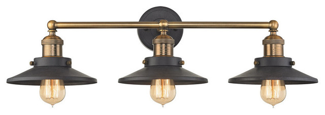 Bathroom Vanity Lights Industrial elk english pub 3-light vanity in satin nickel, 67172-3 Bathroom Vanity Lights Industrial elk english pub 3-light vanity in satin nickel, 67172-3
