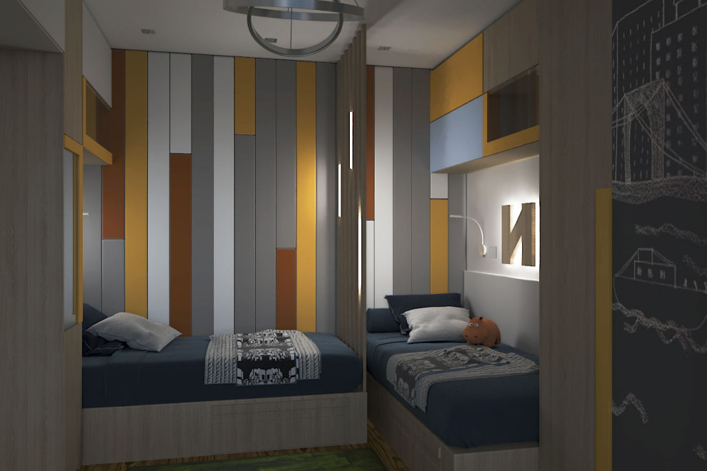 Детская комната для двух мальчиков "Лучезарный"