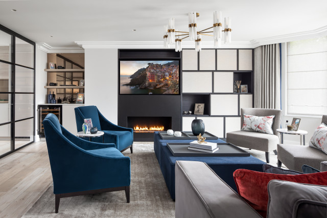 Full Home Renovation transitional-living-room