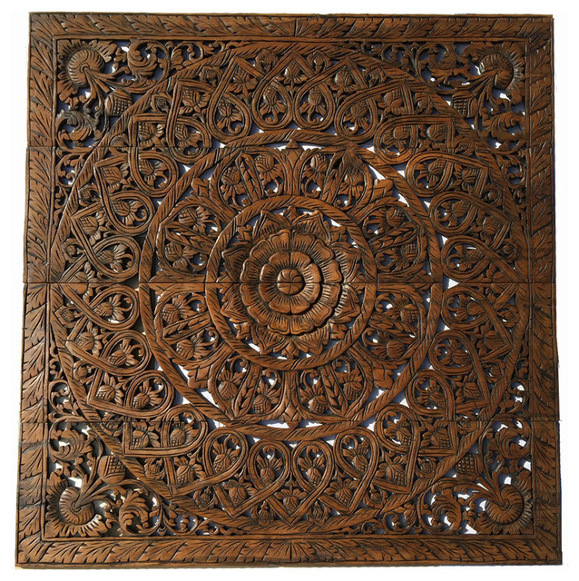 Elegant Wood Carved Wall Plaque Bali Lotus Fl Elegant Wood Carved Wall Plaque Bali Lotus Fl Art 48