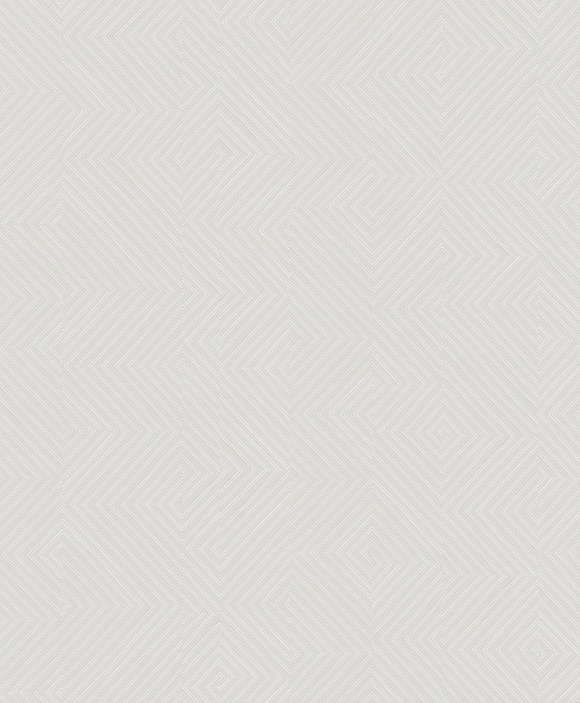 Ocel Light Grey Geometric Wallpaper Transitional Wallpaper by
