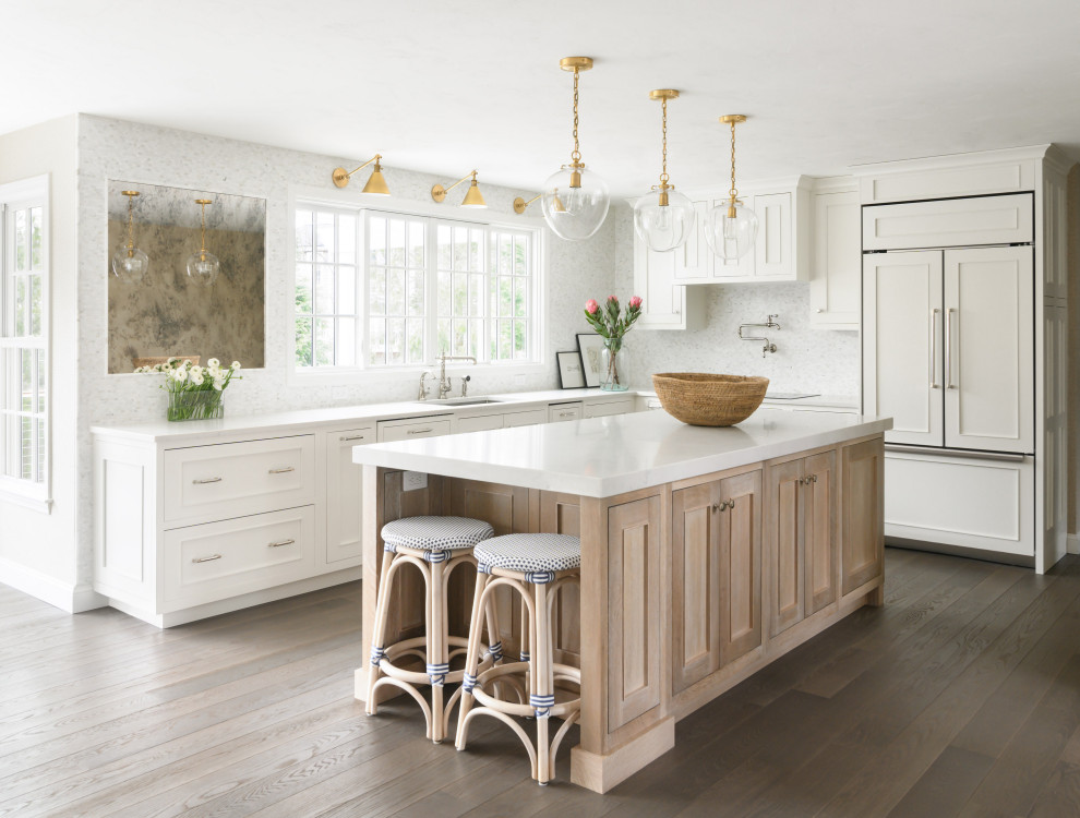 Inspiration for a transitional kitchen remodel in Boston