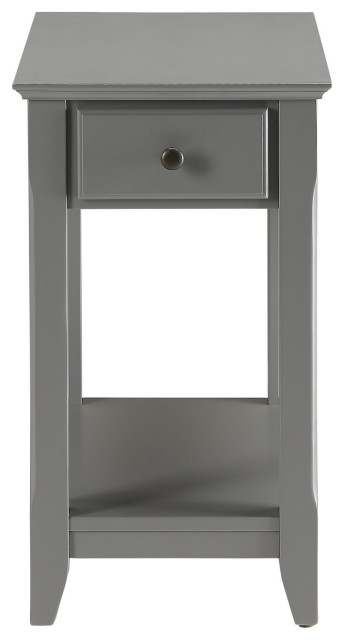 12 X 22 X 23 White Rubber Wood Side Table Transitional Side Tables And End Tables By Homeroots