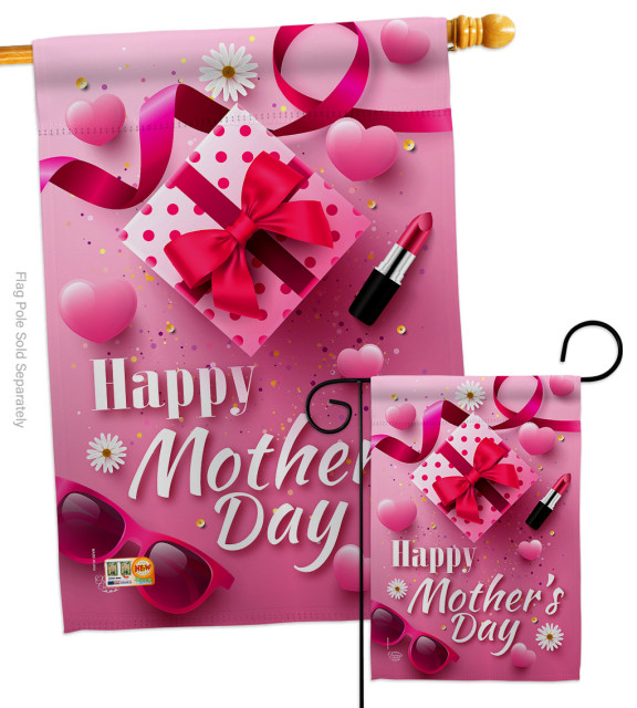 Beautiful Mother Day Summer Mother's Day Flags Set, 28" X 40" X 0.1" - Modern - Flags And ...