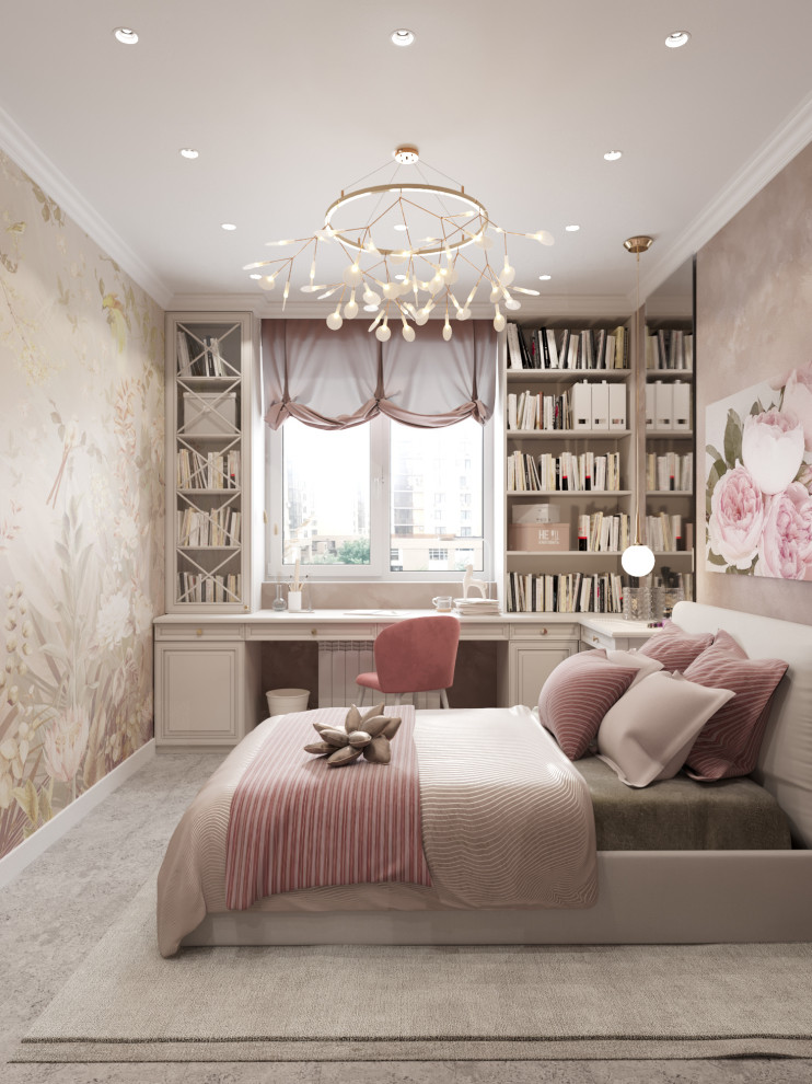 4-к квартира 105 м² в бардовых цветах