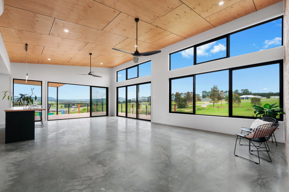 Photo of an industrial home design in Melbourne.