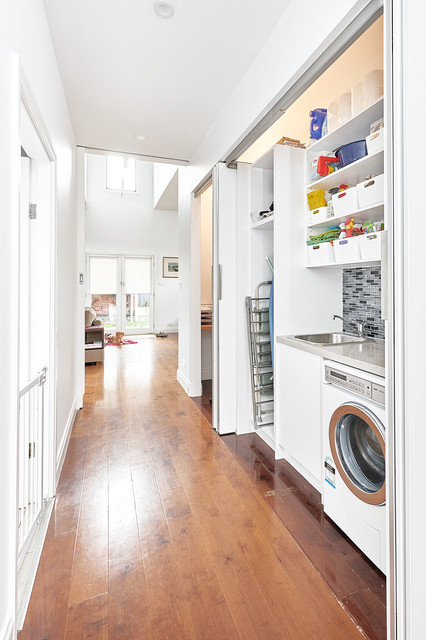 Bright Contemporary Kitchen & Laundry Renovation contemporary-service-yard