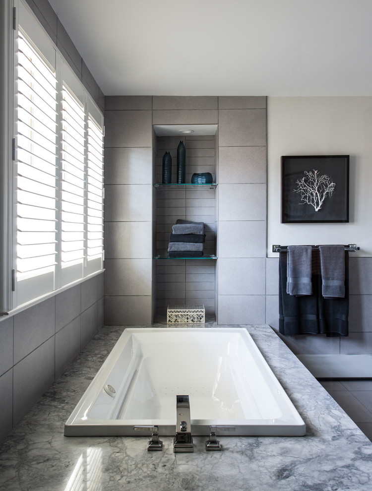 Inspiration for a transitional bathroom remodel in Boston