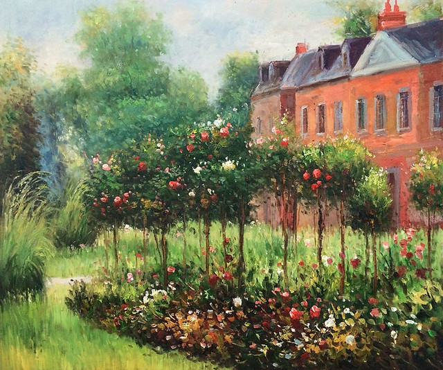 The Rose Garden at Wargemont, 1879, Unframed Loose Canvas