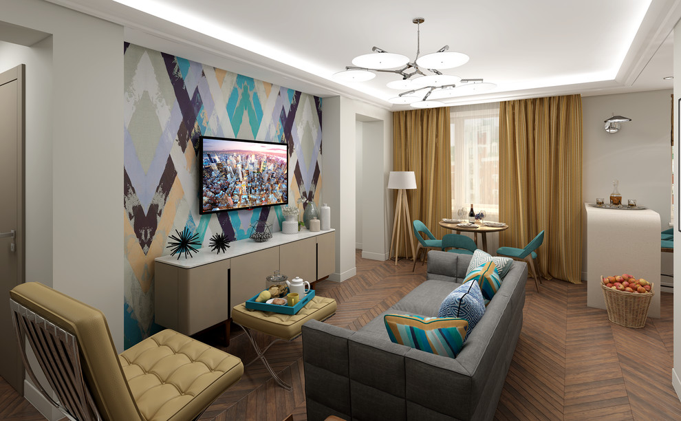 Квартира в стиле 60-70 г. площадью 68,50 м.кв.