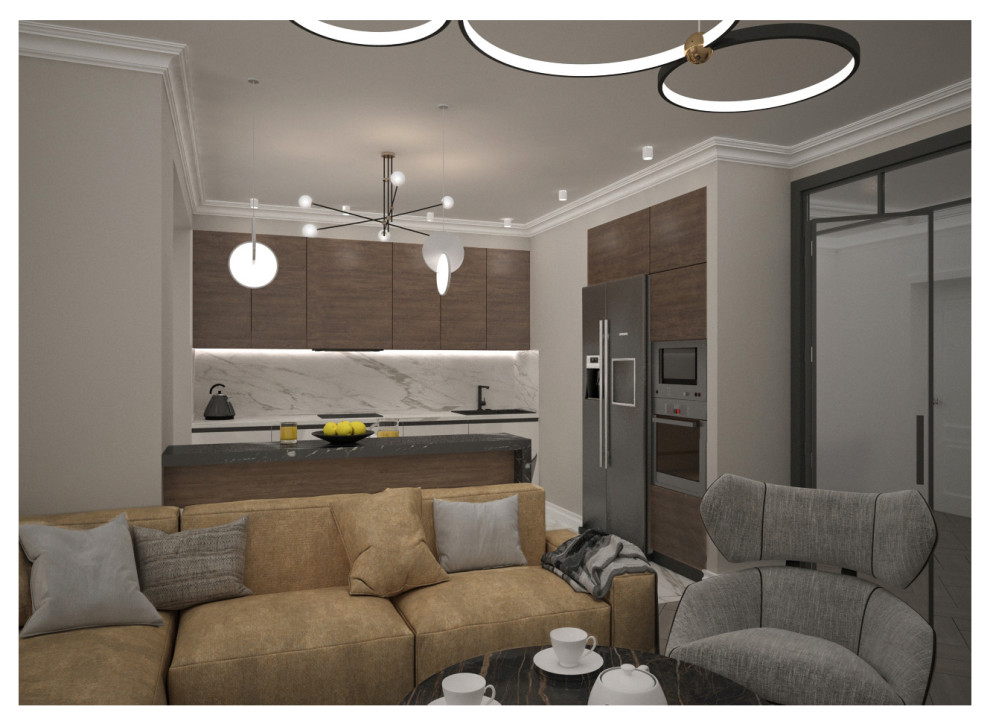 Проект интерьеров частной квартиры  в ЖК «КутузовГрад»