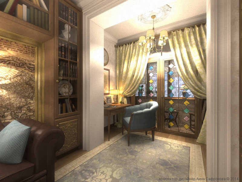 Интерьер квартиры на мансардном этаже