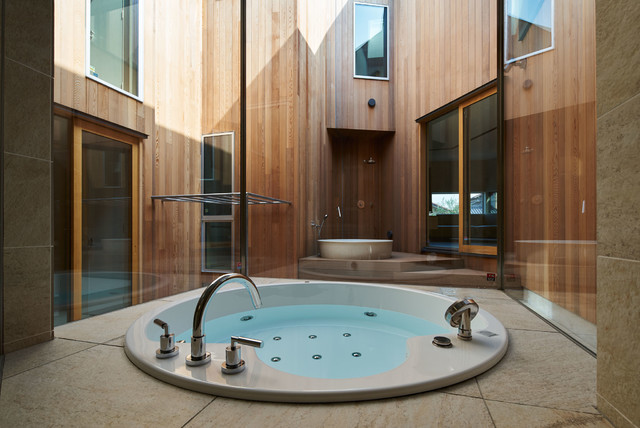 回廊の家 japonais-salle-de-bain