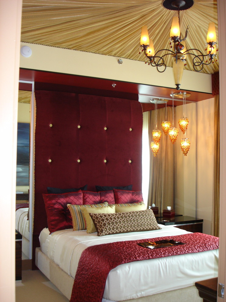 This is an example of a mediterranean bedroom in Atlanta.