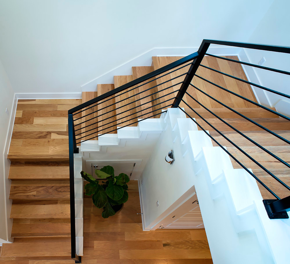 Oxford 1 Contemporary Staircase Austin by Gossett Jones Homes