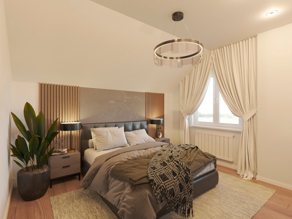 Проект спальни с выделенной гардеробной